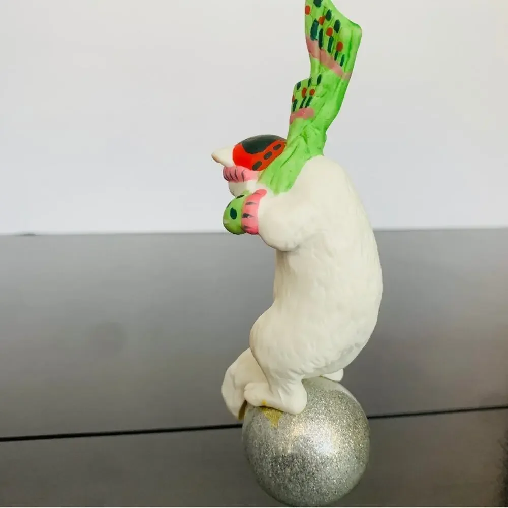 Vintage Porcelain Cat Ornament